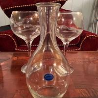 Set cristallo molato a mano – 2 calici + brocca