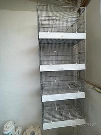 Gabbie a  castello Batteria da 45cm 4posti