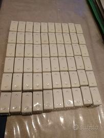 10 Pulsanti doppi saliscendi,con blocco 1P+1P 10A
