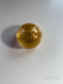 Sfera vetro con foglia oro stile Murano