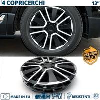 4 Copricerchi per FORD FIESTA 13'' Silver e Nere