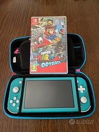 Nintendo Switch lite + Mario Odyssey + Custodia