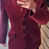 no mess wa-giacca in velluto bordeaux taglia L