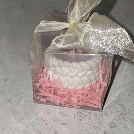 Bomboniera mini in ceramica con cera personalizzab