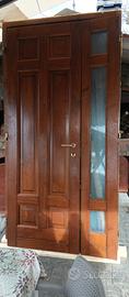 porta in legno massello con doppia anta a vetro 