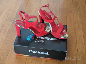 Sandali Desigual rossi con tacco - 38