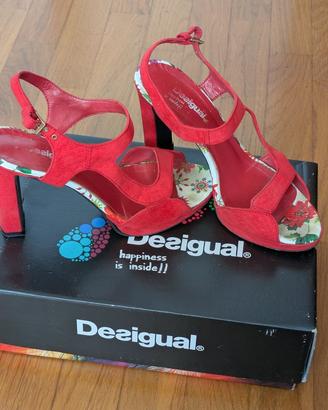 Sandali Desigual rossi con tacco - 38