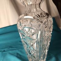 Vaso in cristallo molato vintage
