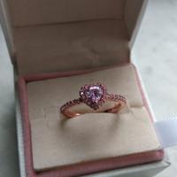 PANDORA 188421C04 Anello Cuore in Rilievo Rosa 54