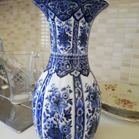 Vaso in ceramica Blu bianco FG