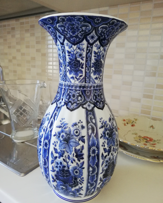 Vaso in ceramica Blu bianco FG