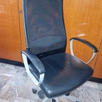 Sedia ufficio in pelle Markus