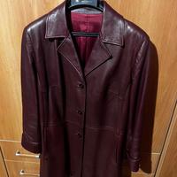 Giacca lunga in vera pelle