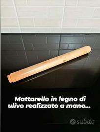 Mattarello in legno di ulivo pizza pasta