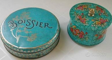 2 scatole latta vintage anni 60-70 : boissier e sp