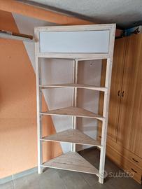 Scaffale angolare legno