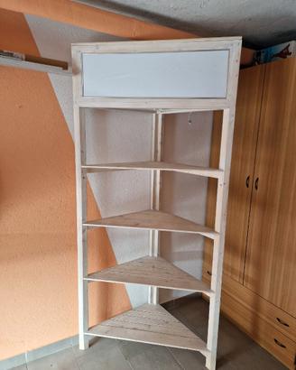 Scaffale angolare legno