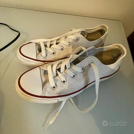 Converse All Star basse bianche Tg 36
