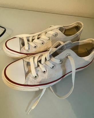 Converse All Star basse bianche Tg 36