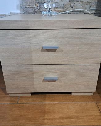 Coppia di Comodini effetto Rovere