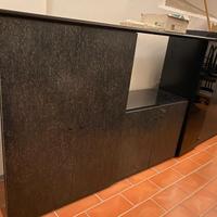 2 librerie nere per ufficio + scrivania e cassetti
