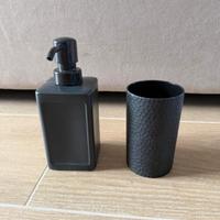 Set da bagno plastica nero n. 2