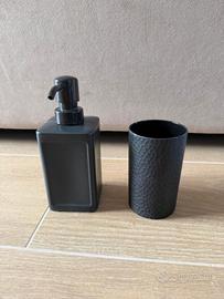 Set da bagno plastica nero n. 2