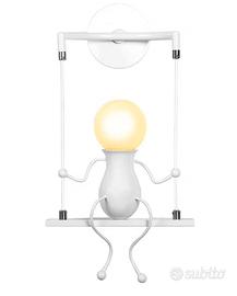 Applique lampadario metallo bianco humanoid