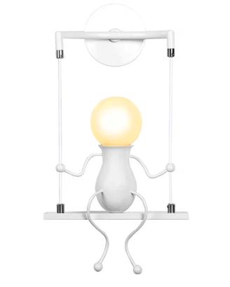 Applique lampadario metallo bianco humanoid