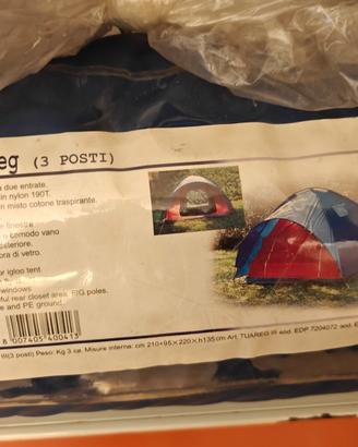 tenda igloo 3 posti + tavolino da campeggio 