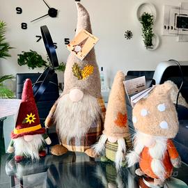 Set di 4 Gnomi decorativi Autunnali