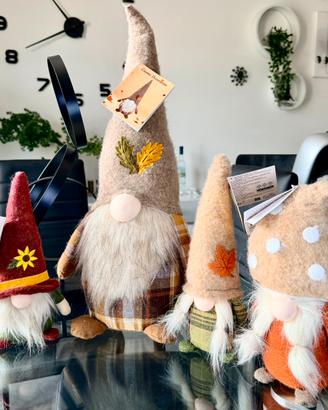 Set di 4 Gnomi decorativi Autunnali