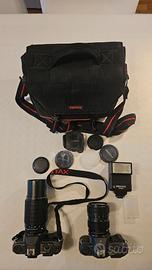 Pentax P30T + 28-80 + 70-200 + Flash AF260SA