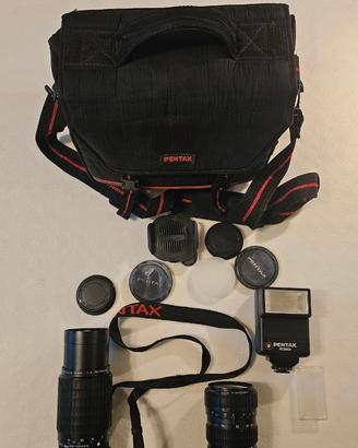 Pentax P30T + 28-80 + 70-200 + Flash AF260SA