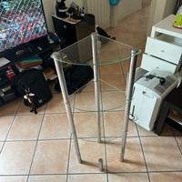 Mensola angolare da bagno con 4 ripiani