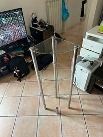 Mensola angolare da bagno con 4 ripiani