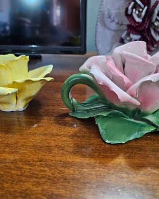 portacandele in ceramica 