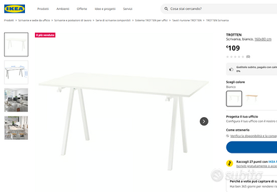 Scrivania TROTTEN e cassettiera  GALANT linea Ikea