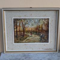 quadro dipinto olio su tavola Taddy