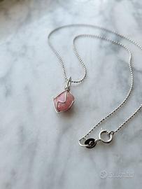 Collana con quarzo rosa