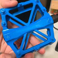 Pedali bmx blu elettrico. Filetto 9/16