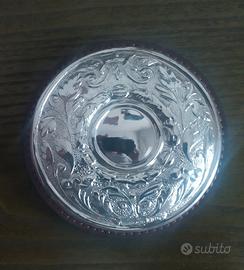 Scatola argento e cuoio