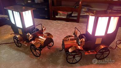 N.2 Lampade vintage a forma di carrozza