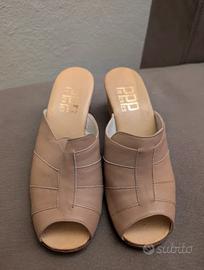 Ciabatte Zatteroni Donna PriPenPes cuoio e sughero