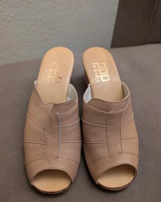 Ciabatte Zatteroni Donna PriPenPes cuoio e sughero