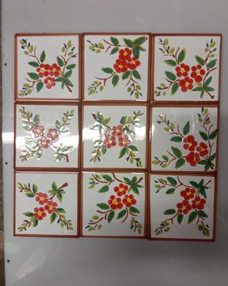 LOTTO piastrelle decorate a mano