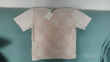 Mango maglia stampa crochet  modello dritto tg S