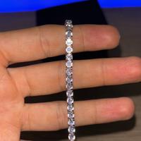 Bracciale tennis uomo con zirconi brillanti