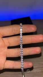 Bracciale tennis uomo con zirconi brillanti