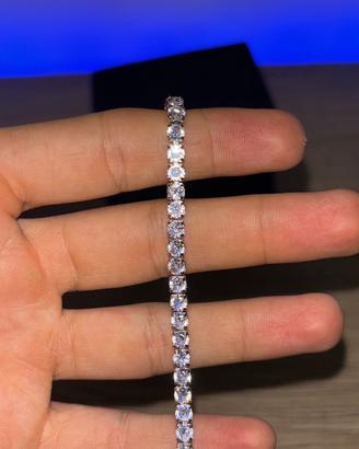 Bracciale tennis uomo con zirconi brillanti